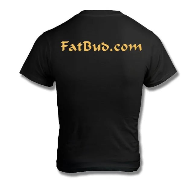 Fat Buddha Glass Mens Black T-Shirt