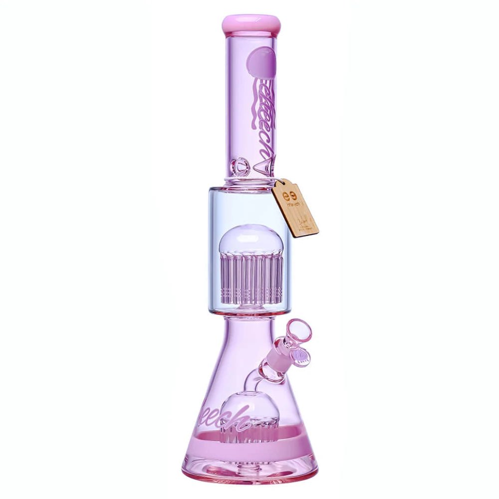 Fat Buddha Glass Pink Double Trouble Water Pipe