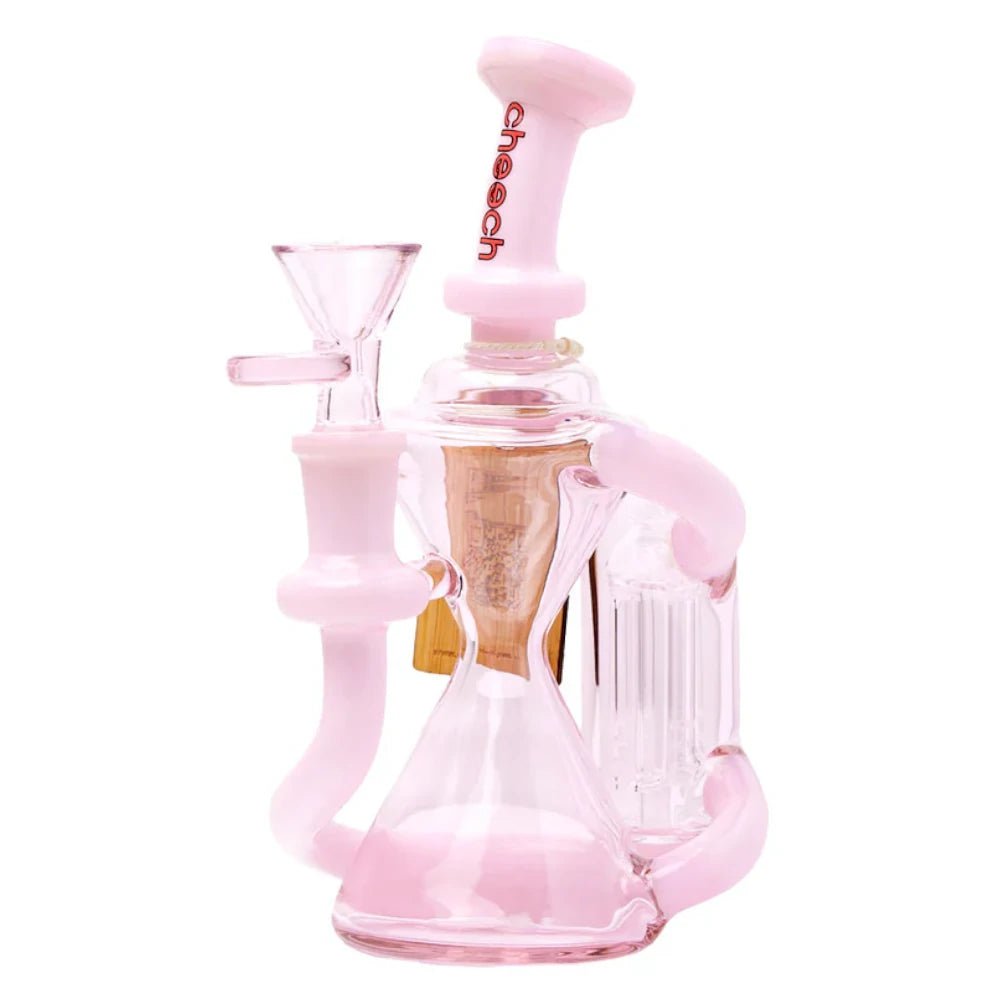 Cheech Glass Pink Tree Perc Recycler Water Pipe