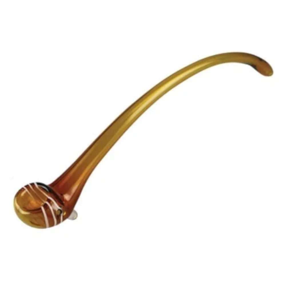 Fat Buddha Glass Pipe Amber Churchwarden Glass Pipe