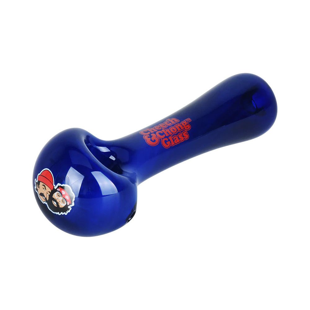 Fat Buddha Glass Pipe Blue Cheech & Chong Spoon Pipe