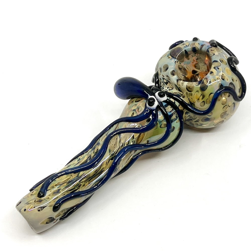 Fat Buddha Glass Pipe Blue Scuba Doo Glass Pipe