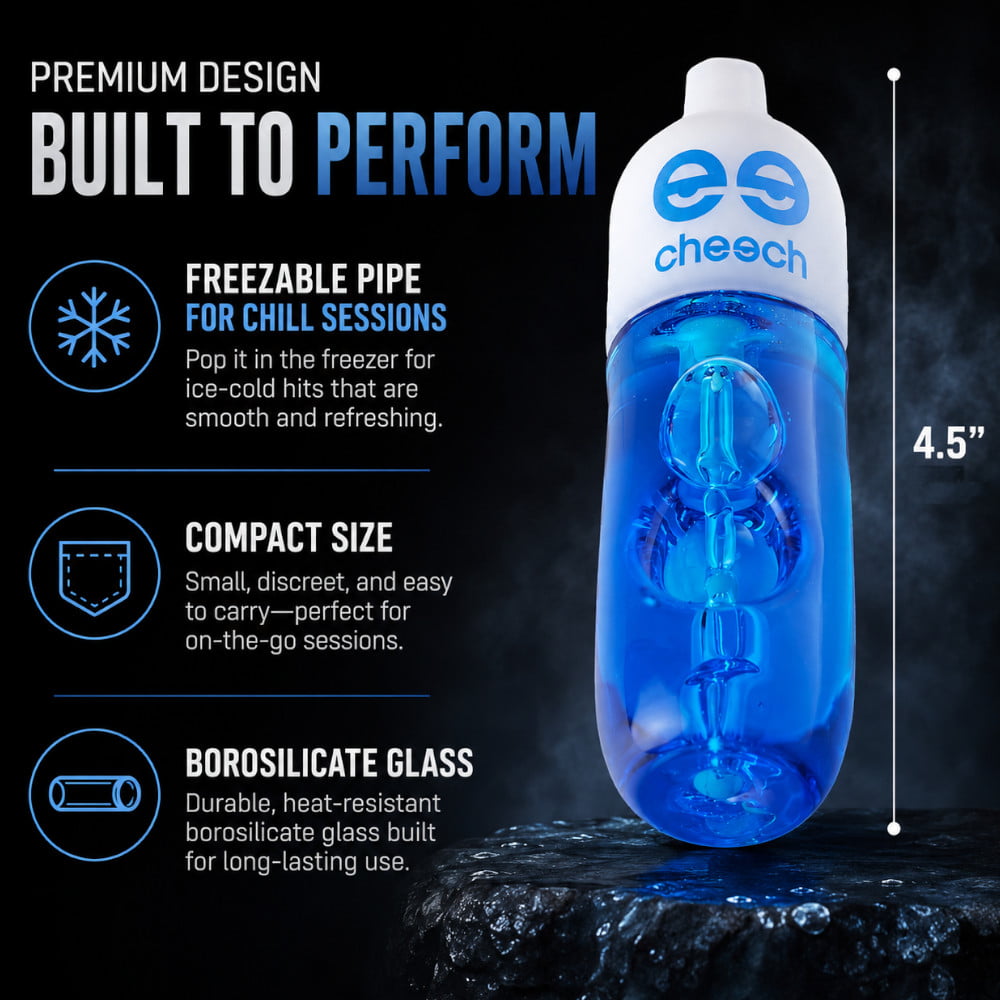 Cheech Glass Pipe Chill Pill Freezable Pipe