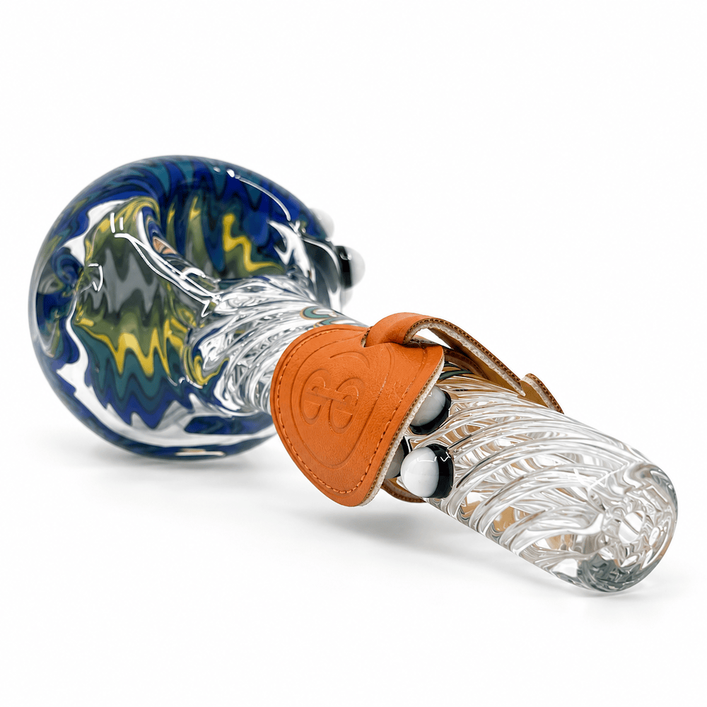 Cheech Glass Pipe Colorful Wig-Wag Spoon Pipe