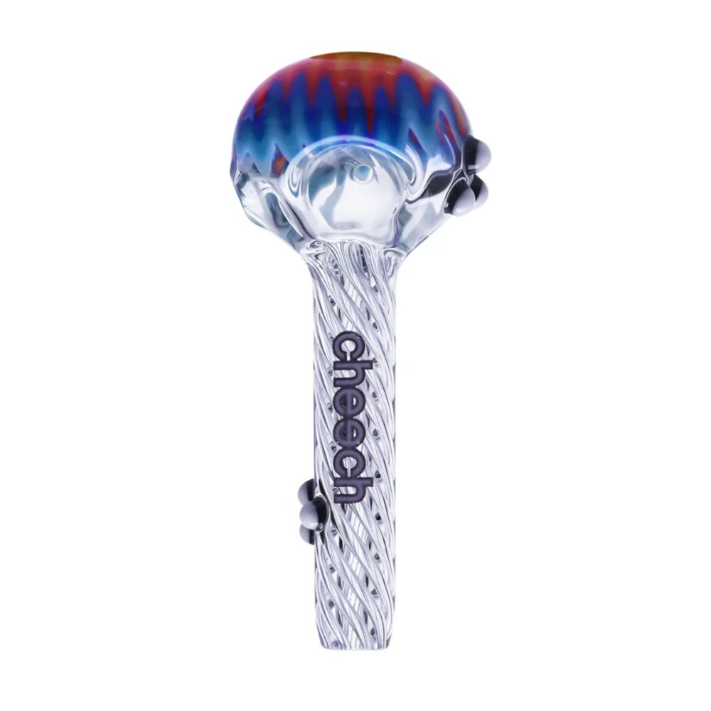 Cheech Glass Pipe Colorful Wig-Wag Spoon Pipe