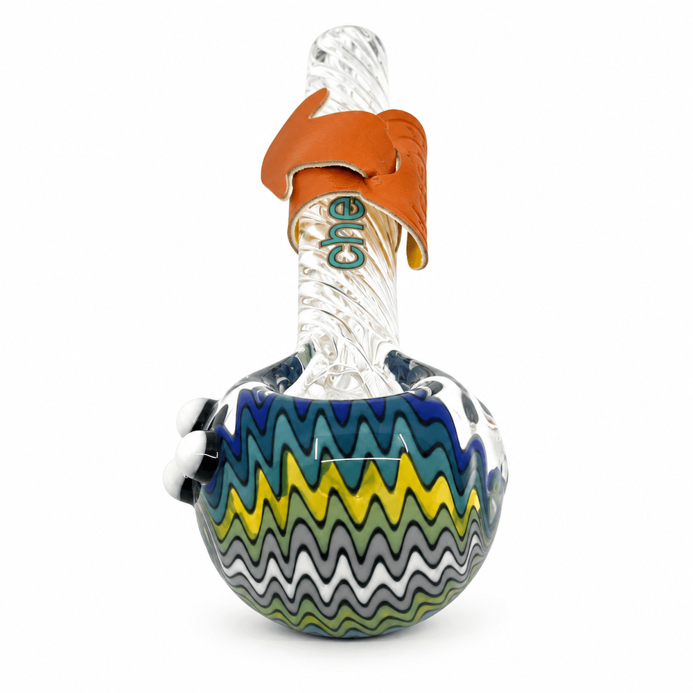 Cheech Glass Pipe Colorful Wig-Wag Spoon Pipe
