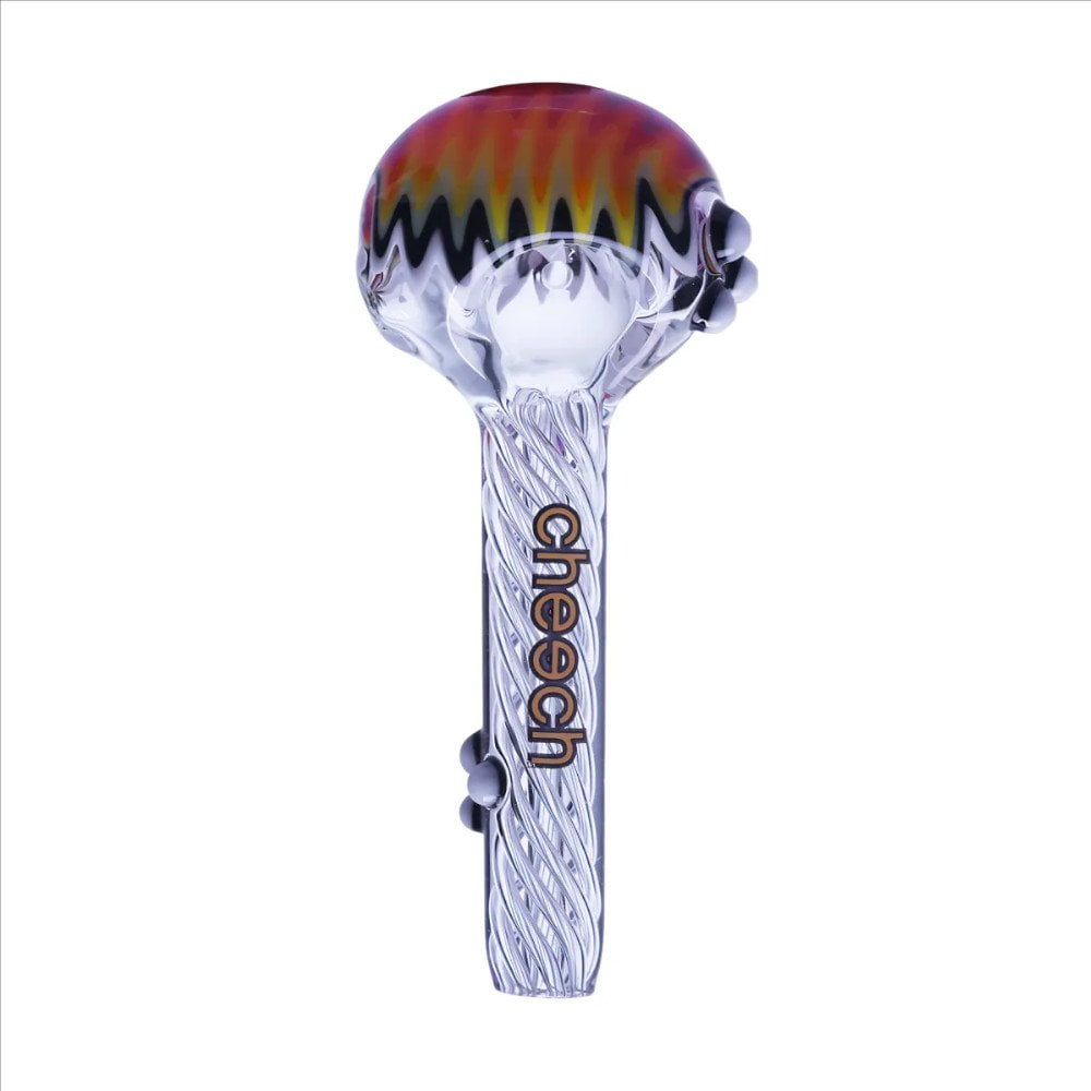 Cheech Glass Pipe Colorful Wig-Wag Spoon Pipe