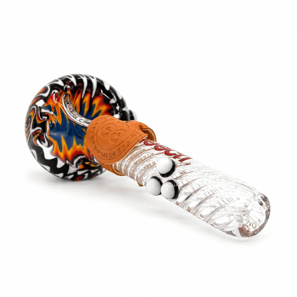 Cheech Glass Pipe Colorful Wig-Wag Spoon Pipe