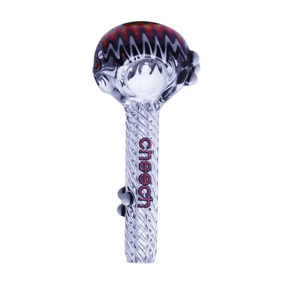 Cheech Glass Pipe Colorful Wig-Wag Spoon Pipe
