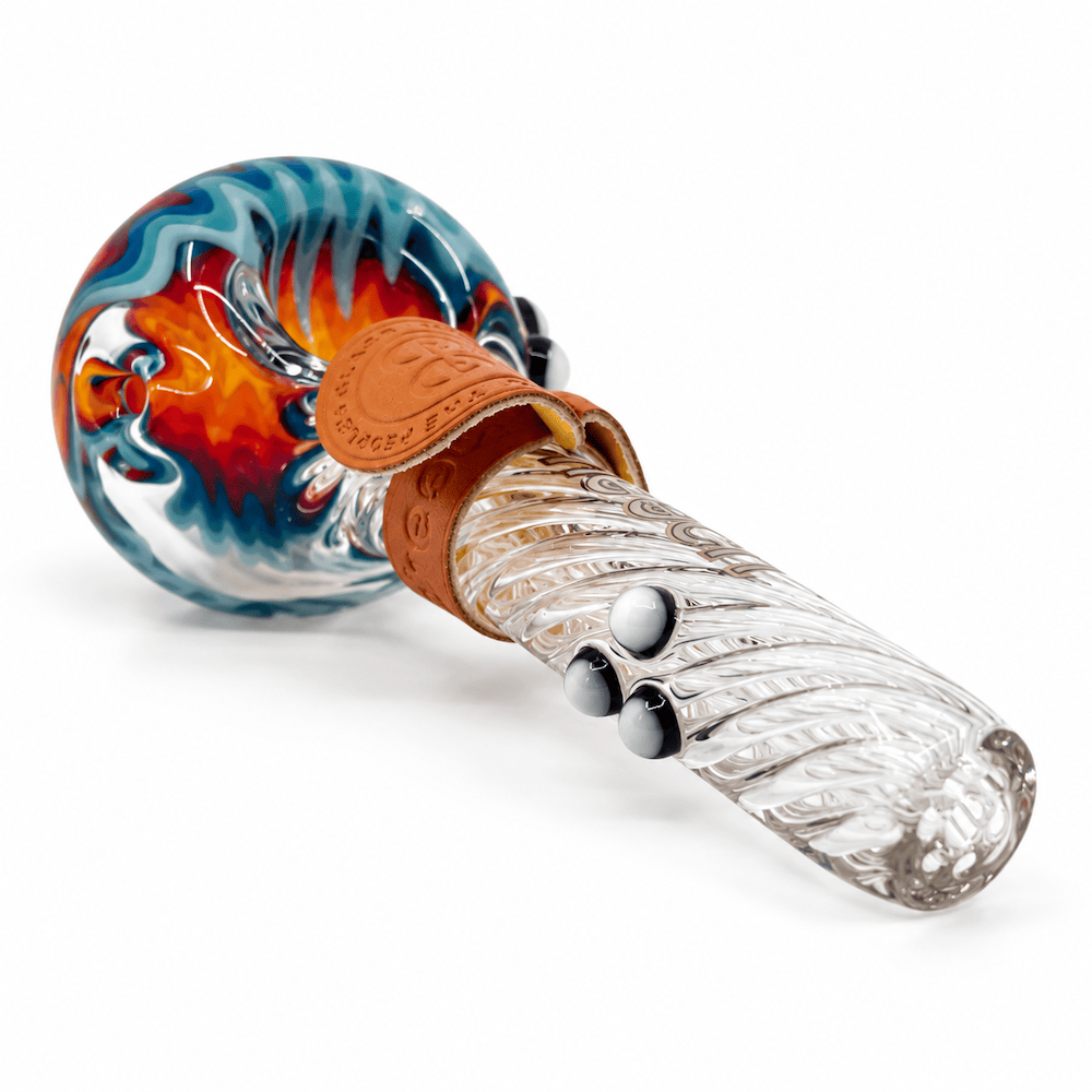 Cheech Glass Pipe Colorful Wig-Wag Spoon Pipe