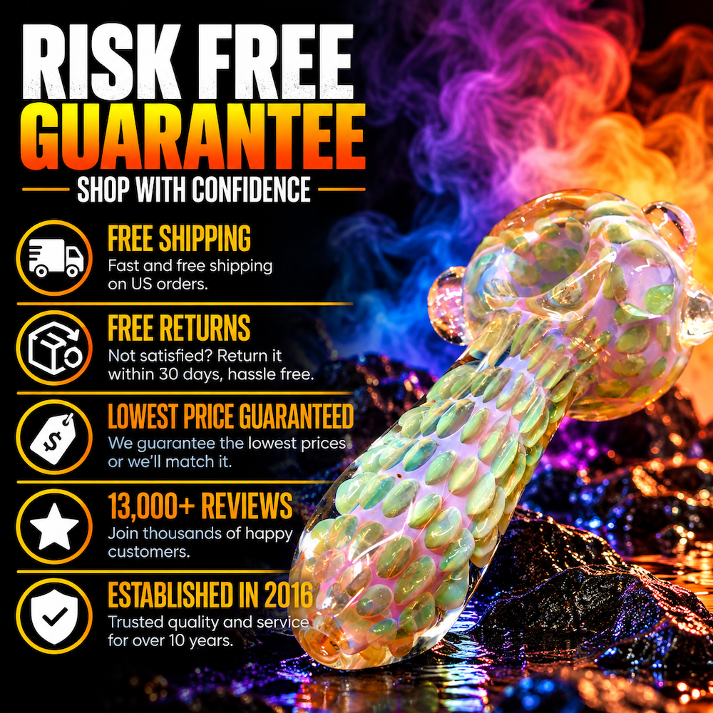 Fat Buddha Glass Pipe Floating Gold Dots Pipe