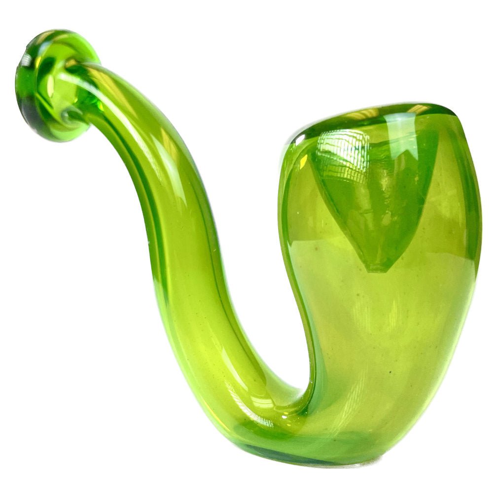 Fat Buddha Glass Pipe Green Sherlock Pipe