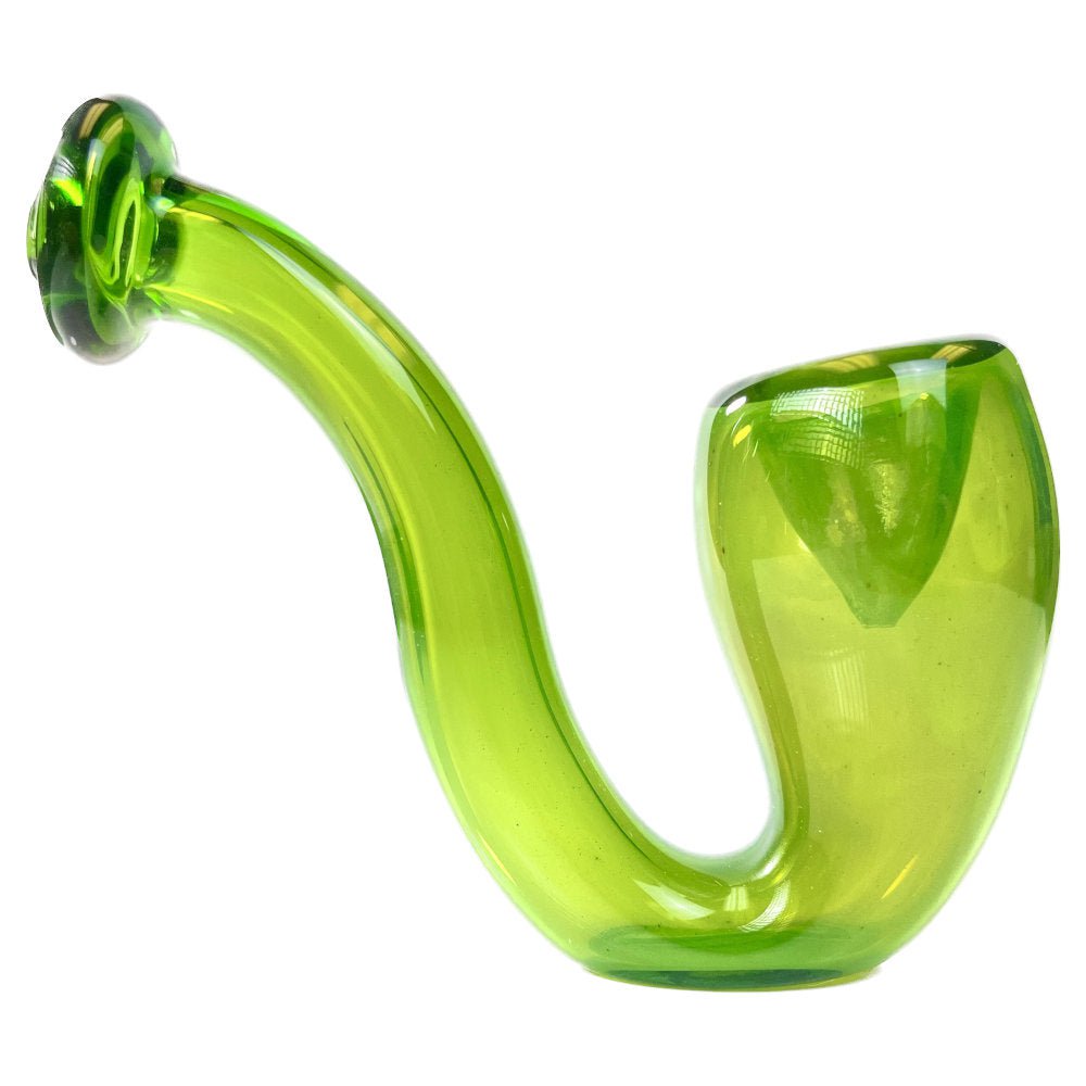 Fat Buddha Glass Pipe Green Sherlock Pipe