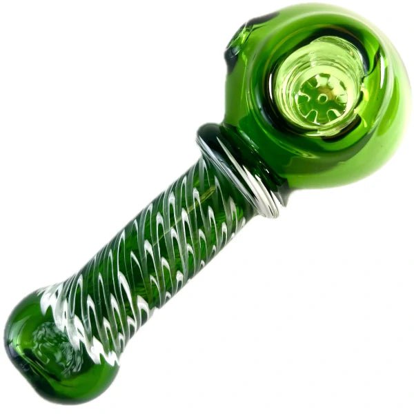 Fat Buddha Glass Pipe Raked Built In Screen Pipe