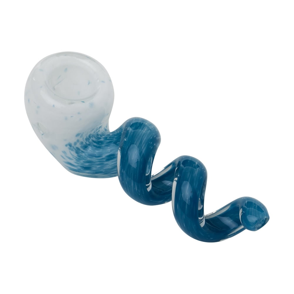 Fat Buddha Glass Pipe Teal Twisted Pipe