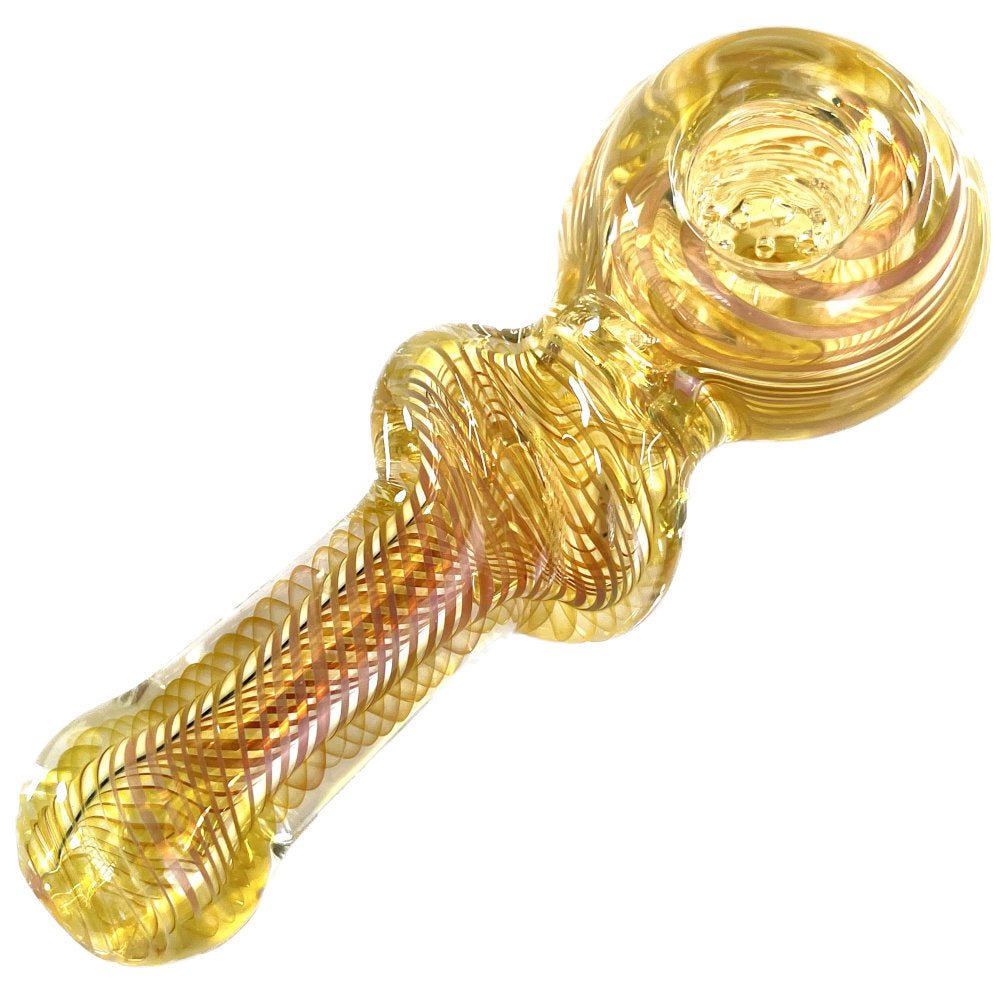 Fat Buddha Glass Pipe Twisted Built In Screen Pipe
