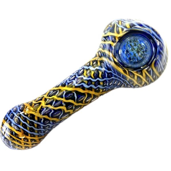 Fat Buddha Glass Pipe Woven Built In Screen Pipe