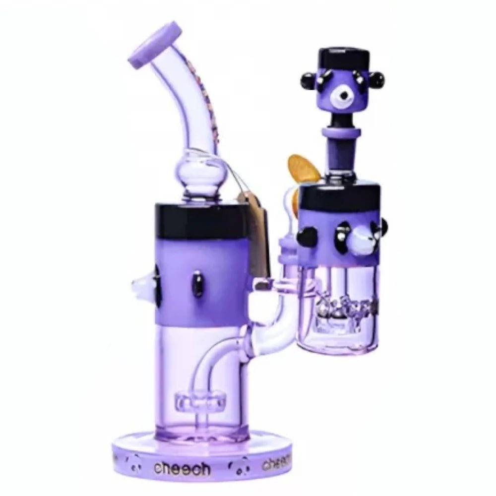 Cheech Glass Purple Panda Water Pipe Kit