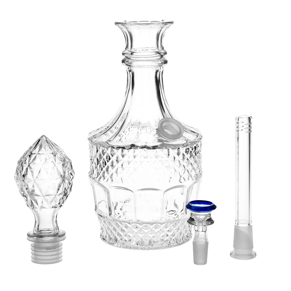 Fat Buddha Glass Vintage Crystal Decanter Bong