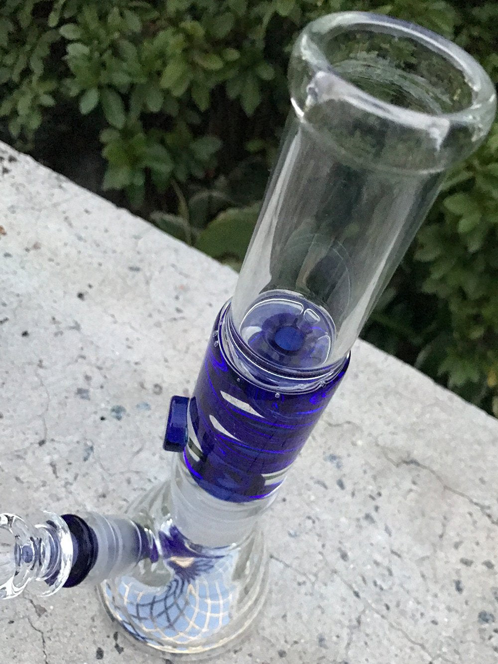 Freezable Blue Glass Bong