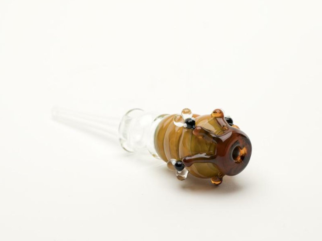 Beehive Honey Straw Fat Buddha Glass