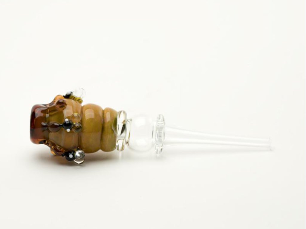 Beehive Honey Straw Fat Buddha Glass