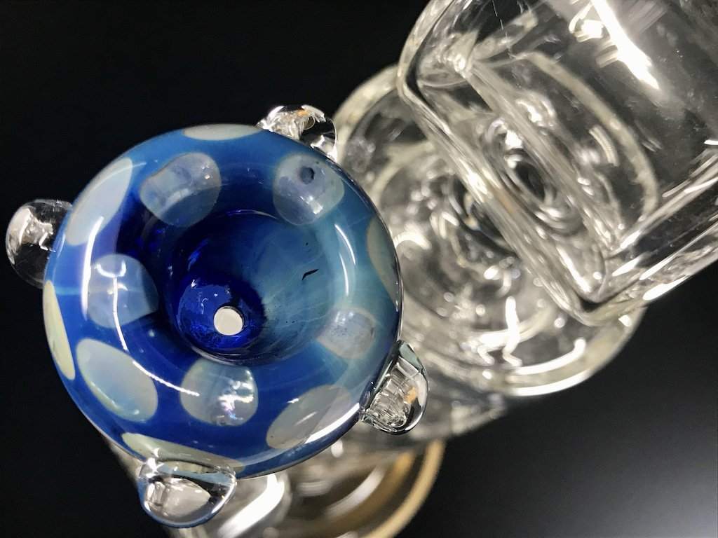 Blue Female Bowl Fat Buddha Glass