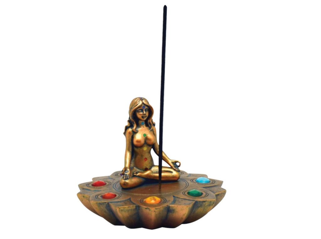 Chakra Incense Holder Fat Buddha Glass