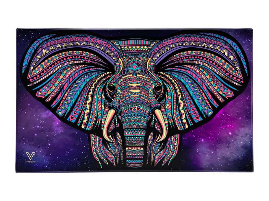 V Syndicate Accessories Elephant Glass Rolling Tray