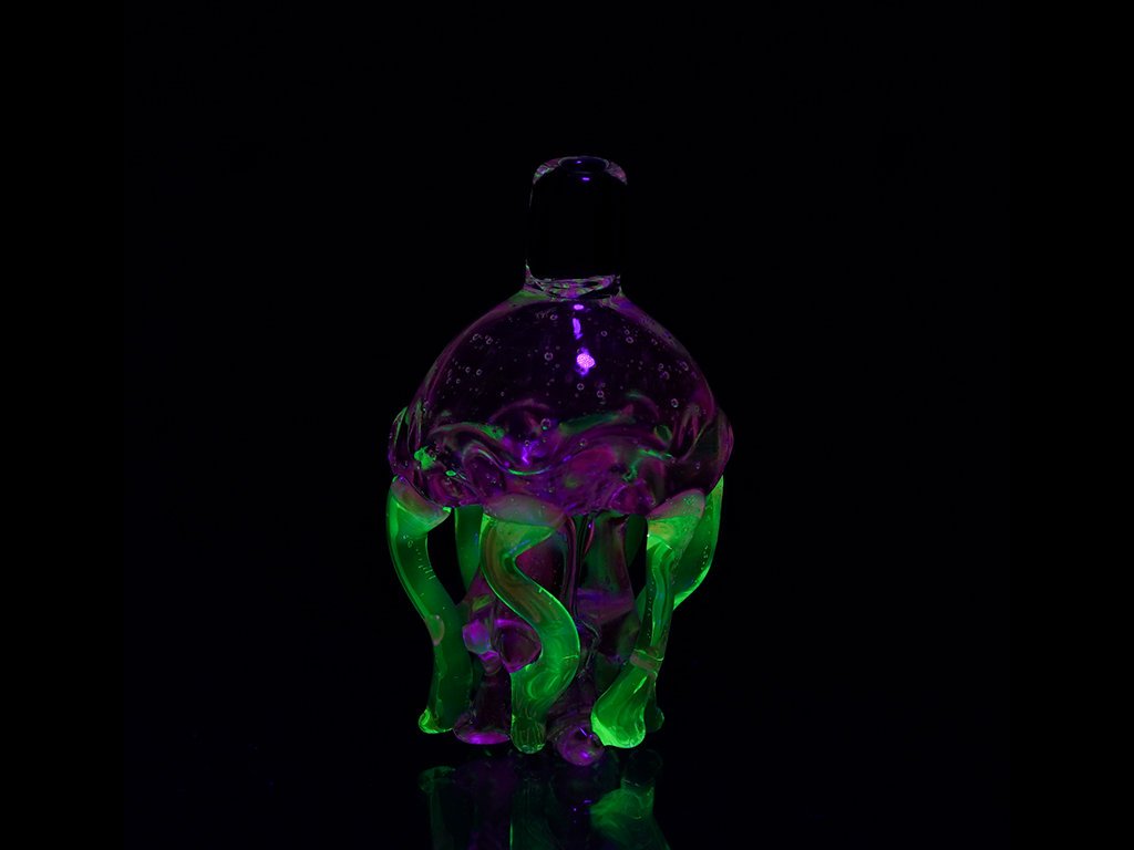 UV Jellyfish Carb Cap Fat Buddha Glass