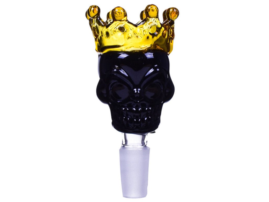 Fat Buddha Glass Black King Crown Skull Bong Bowl