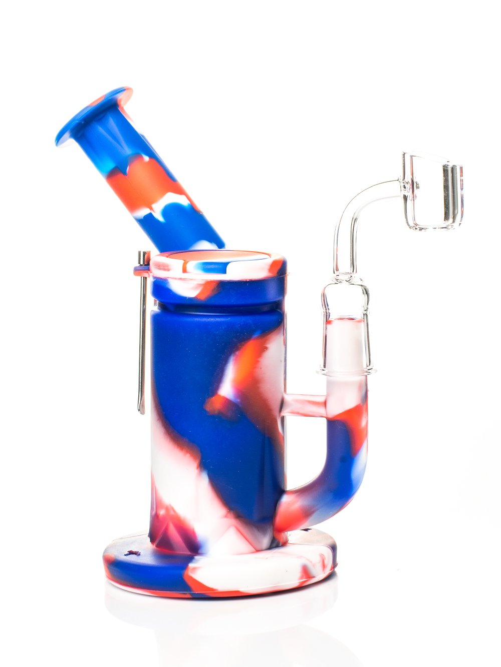 GL089 – 20″ Large Water Pipe – Swiss Neck Twisted Percolator Double Barrel  3 Ring (Assorted)