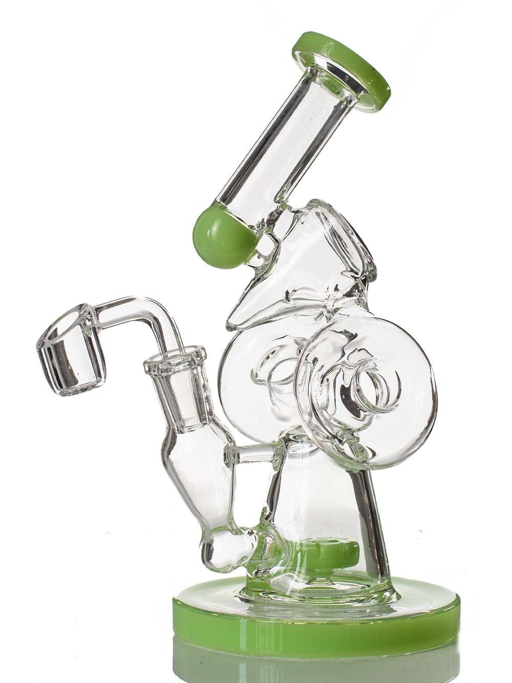 Double Donut Recycler Rig Fat Buddha Glass Bong