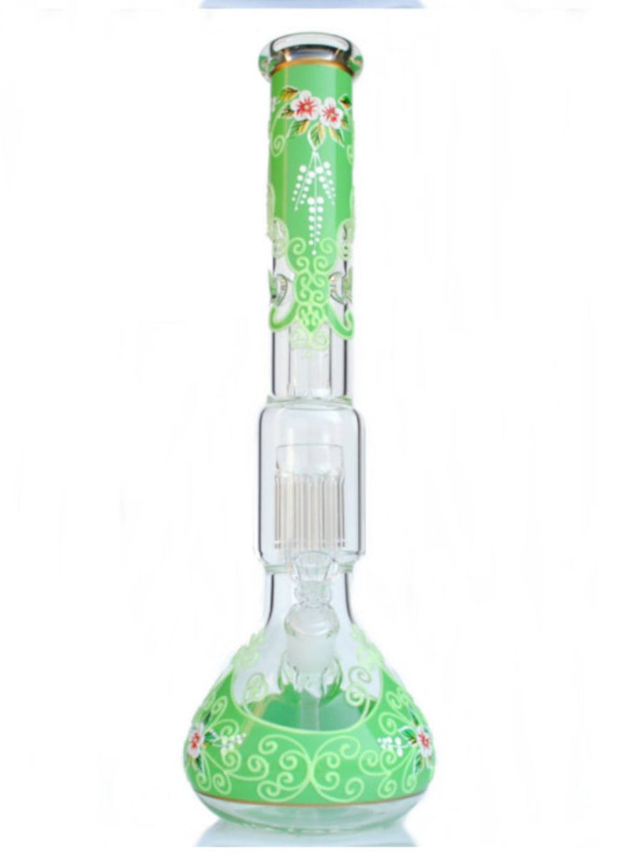 Buy 18" Glow in the Dark Flower Bong Fat Buddha Glass