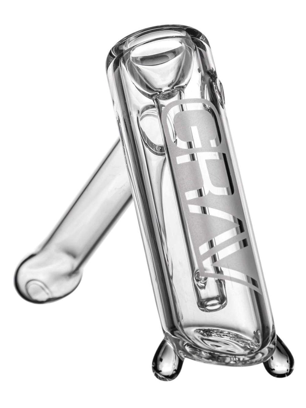 Clear Hammer Bubbler Grav Fat Buddha Glass