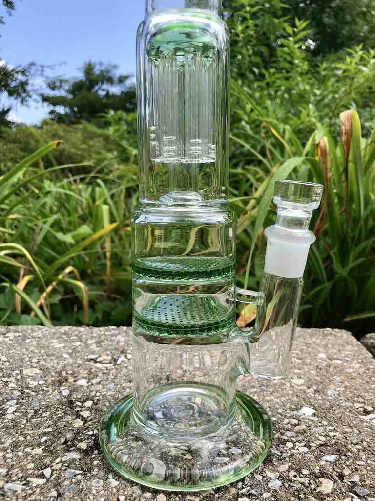 Fat Buddha Glass Glass Bong with triple percolators