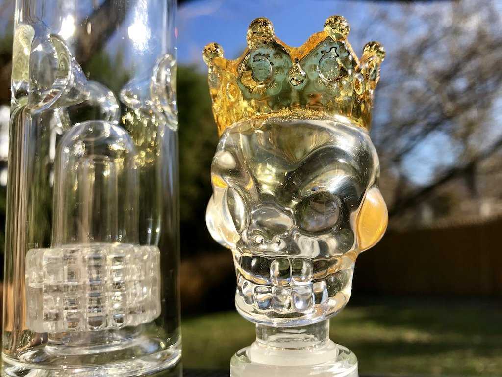 Fat Buddha Glass King Crown Skull Bong Bowl