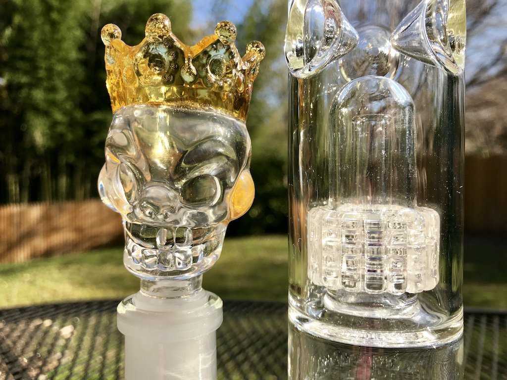 Fat Buddha Glass King Crown Skull Bong Bowl