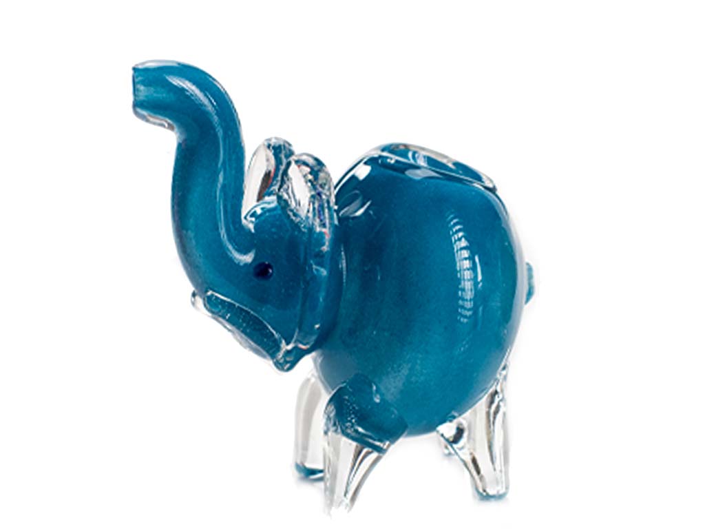 Fat Buddha Glass Mini Elephant Pipe - Surprise color