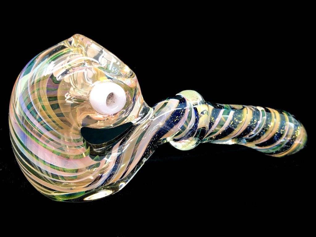 Fat Buddha Glass Pipe 24K Gold Sherlock