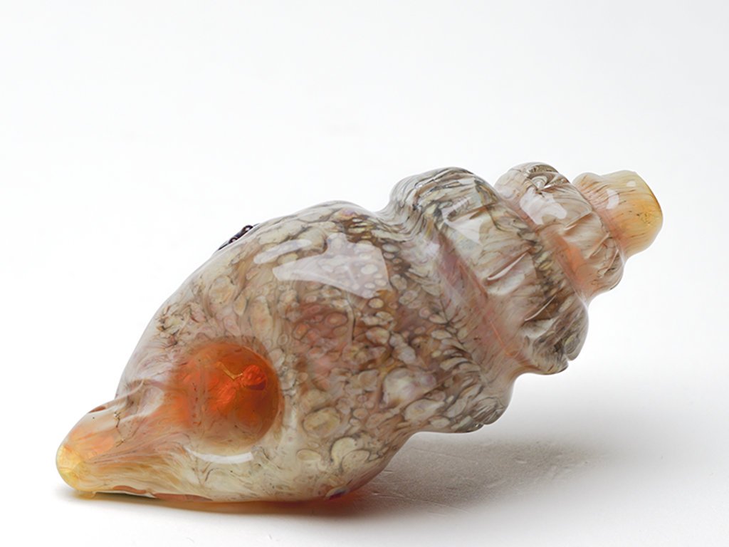 Aurora Seashell Pipe Fat Buddha Glass
