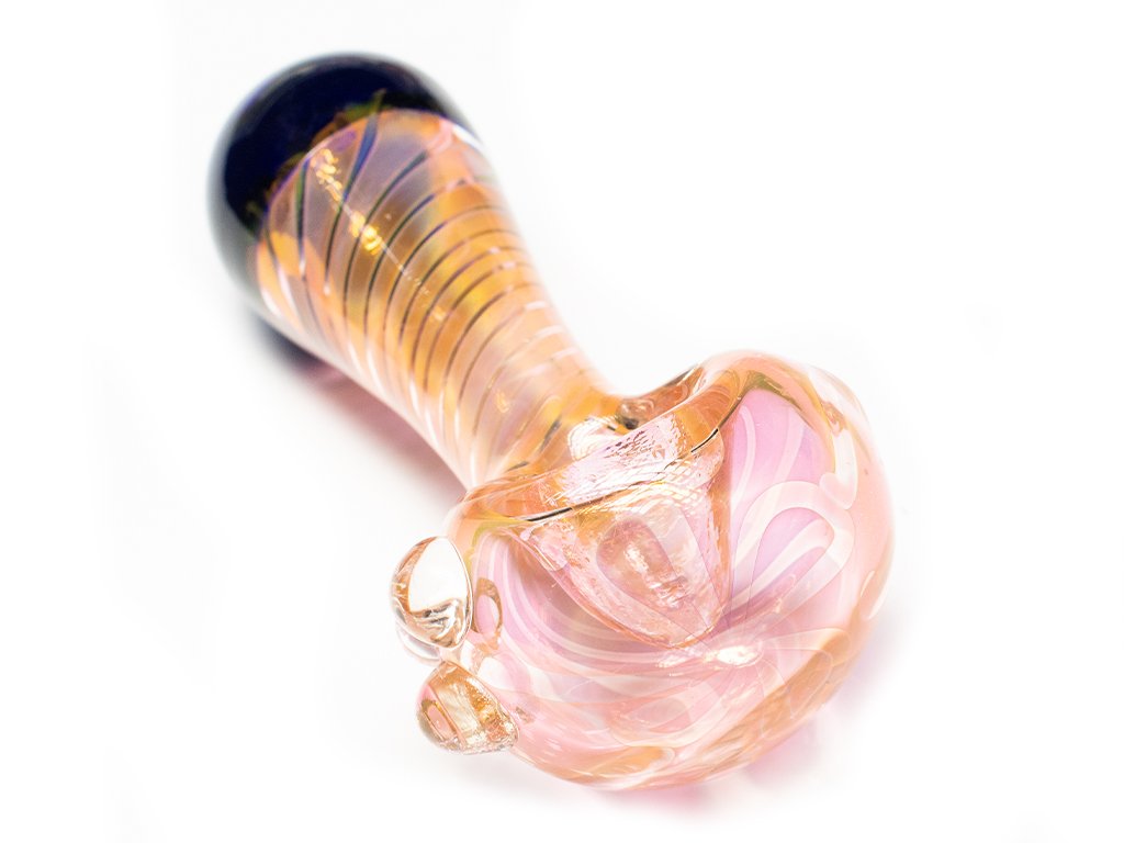 Blue Tipped Party Pipe Fat Buddha Glass