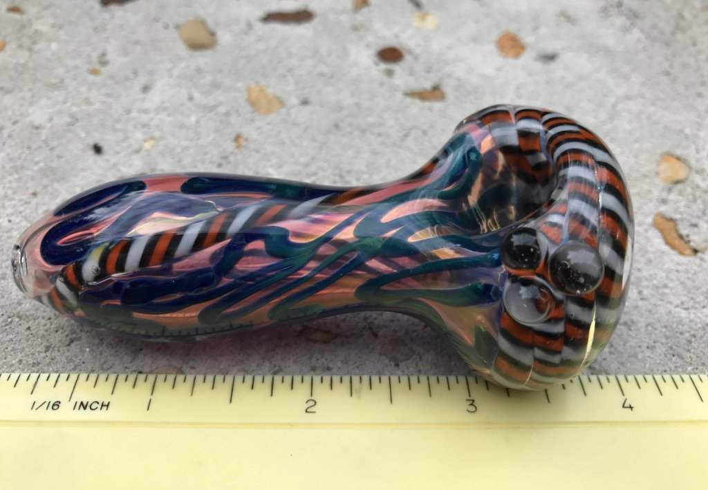 Fat Buddha Glass Pipe Color Changing 24k Gold Fumed Glass Pipe KS4