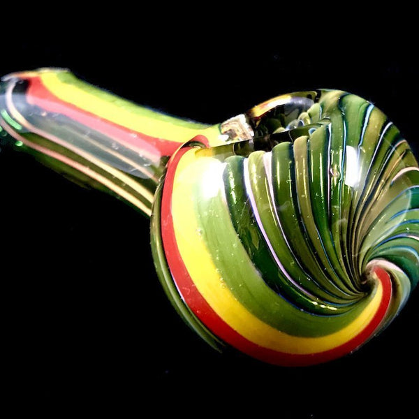 Color Changing Rasta Pipe | Fat Buddha Glass