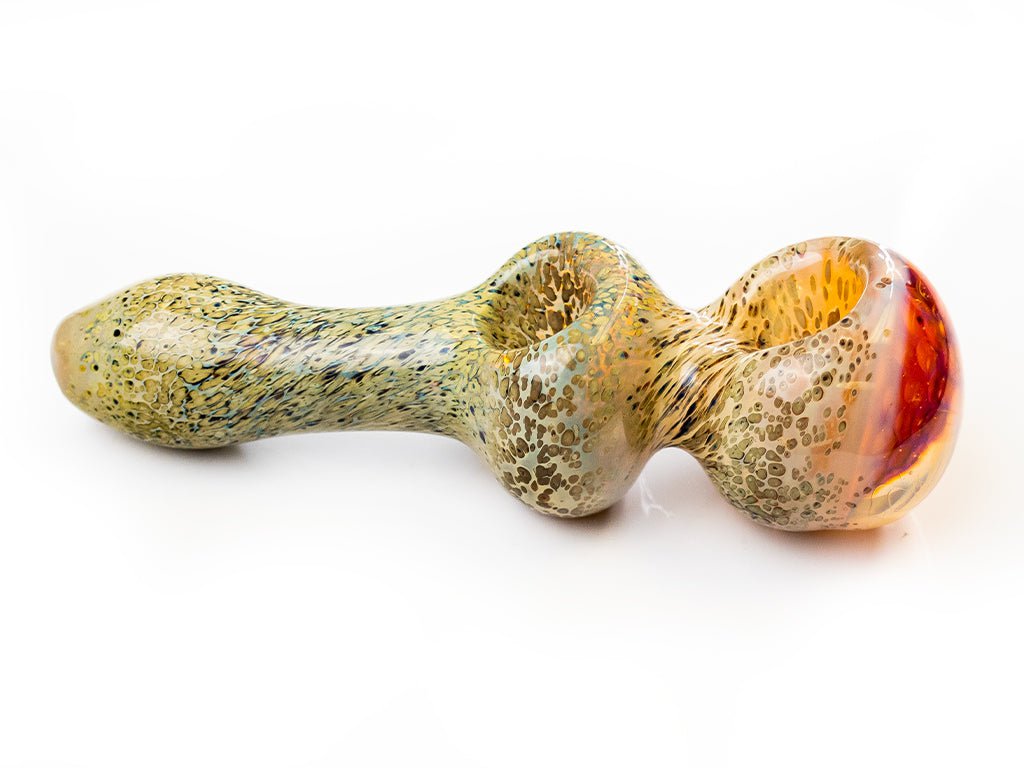 Fat Buddha Glass Pipe Double Bowl Hand Pipe