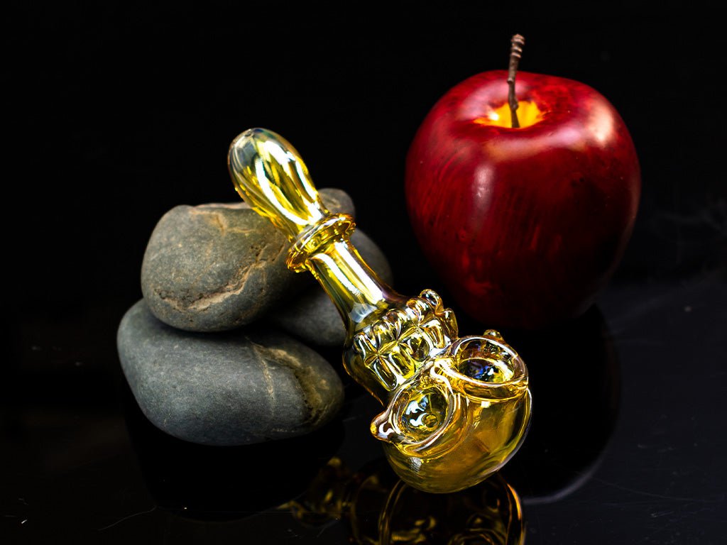 Fat Buddha Glass Pipe Double Bowl Skull Pipe