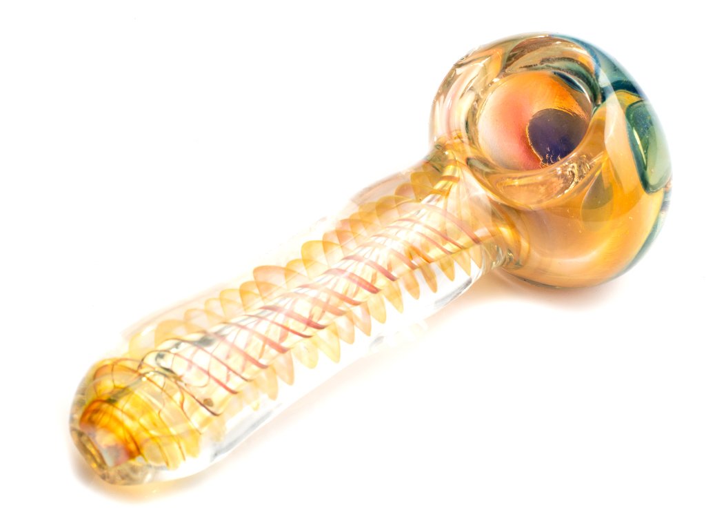 Gold Cyclone Pipe Fat Buddha Glass