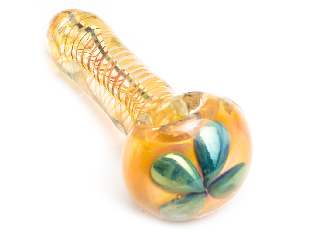 Gold Cyclone Pipe Fat Buddha Glass