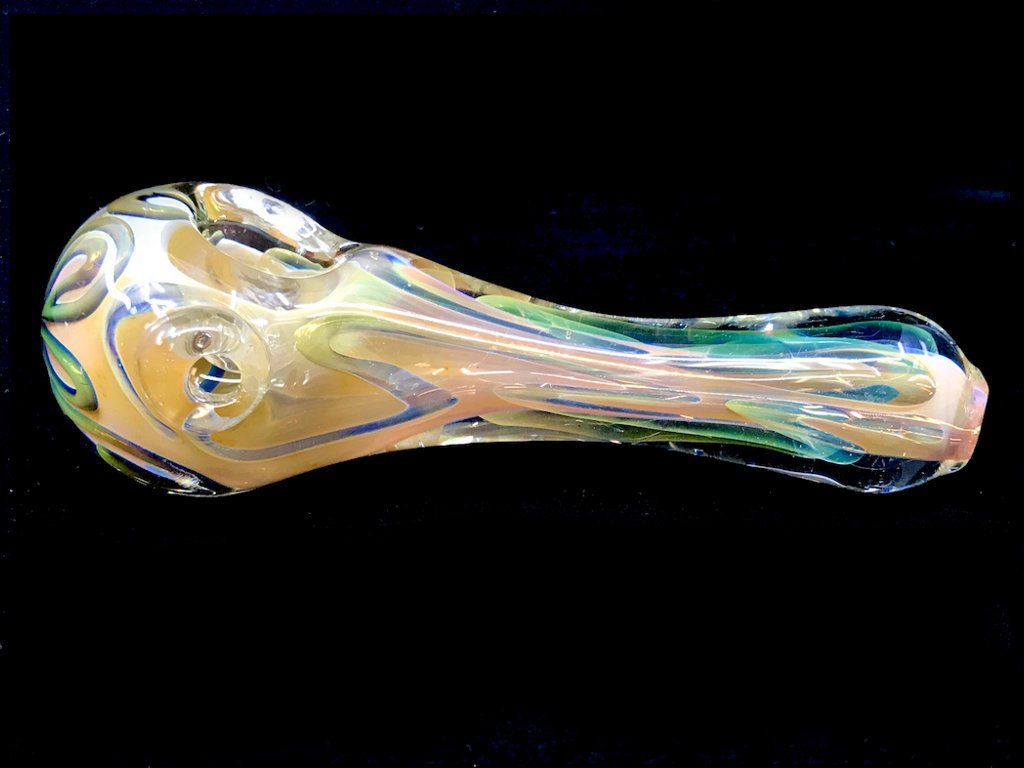 Gold Dewdrop Pipe - Fat Buddha Pipe