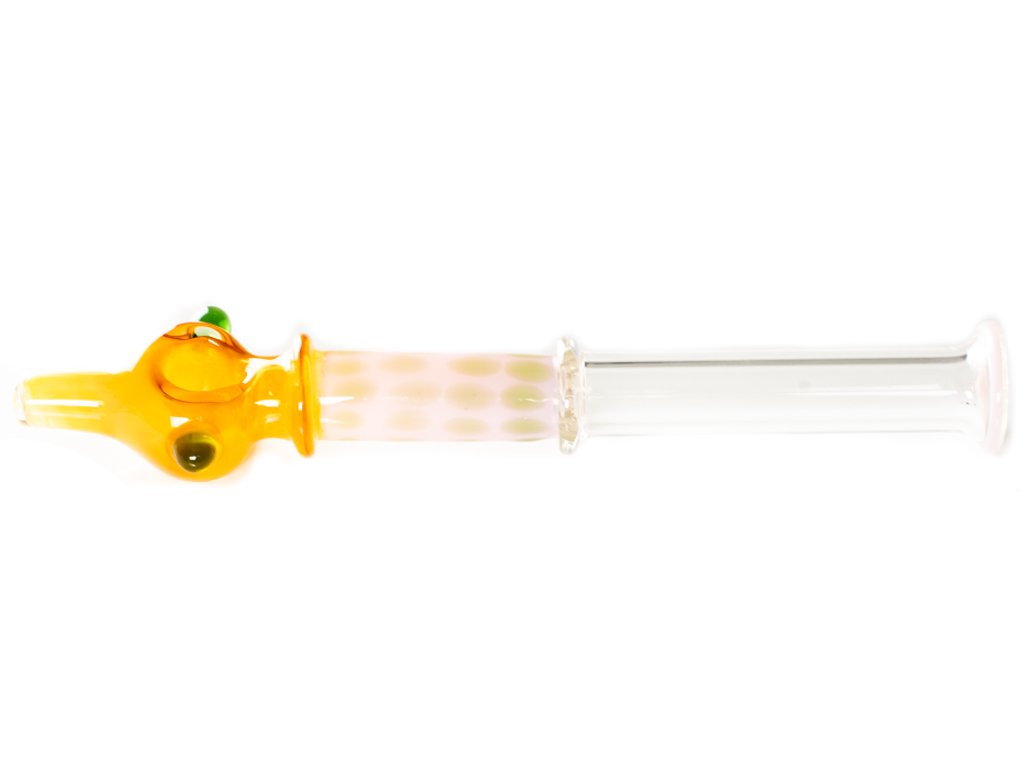 Fat Buddha Glass Pipe Gold Tipped Steamroller